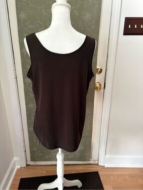 Chico's Dark Brown Scoop Neck Tank
